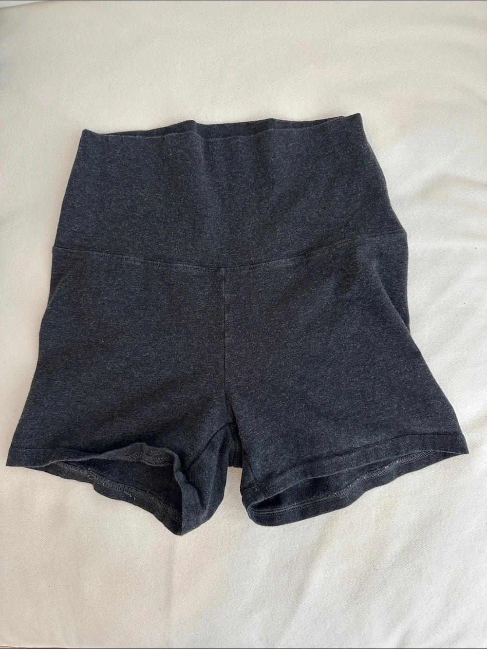 Aritzia TNA dark heather grey mini bike shorte